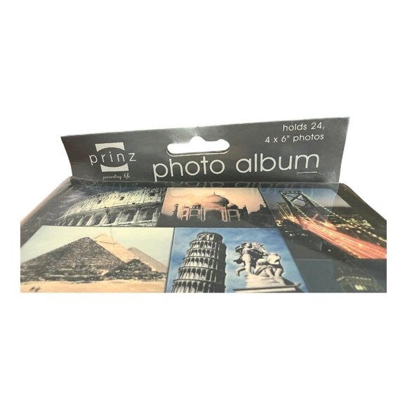 Prinz Photo Album Holds 24 4x6" Photos With World Landmark Design NEW Sealed - Picture 2 of 3